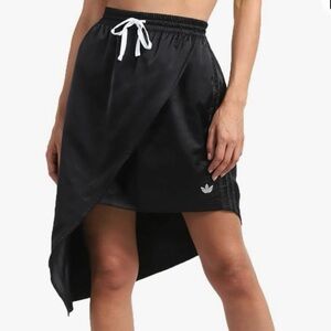 Adidas Asymmetrical Wrap Skirt Short Black NWT S Women’s trendy sporty athletic